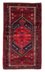 Vintage 4’3″ x 6’9″ Traditional Hand Knotted Vegetable Dye Wool Area Rug