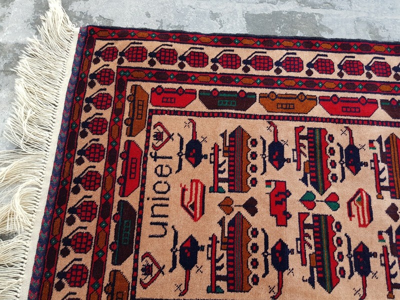 Baloch War Rug Handmade Afghan War art Rug Tribal Shindand Rug 145x79 cm Tanks gallery