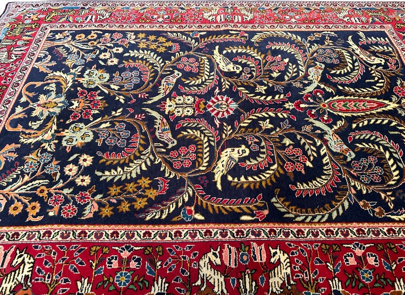 4x6 Antique Traditional Oriental Handmade Tree of Life Area Rug 117cm x 170cm gallery