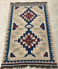 Vintage Handmade Traditional Turkish Anatolian Wool Kilim Rug 176×115 cm