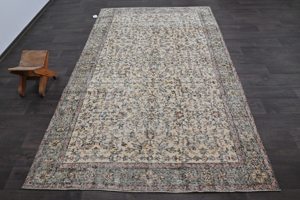 Oushak Turkish Vintage Rug 5x9 Kilim Rug Anatolian Handmade Boho Decor BEIGE