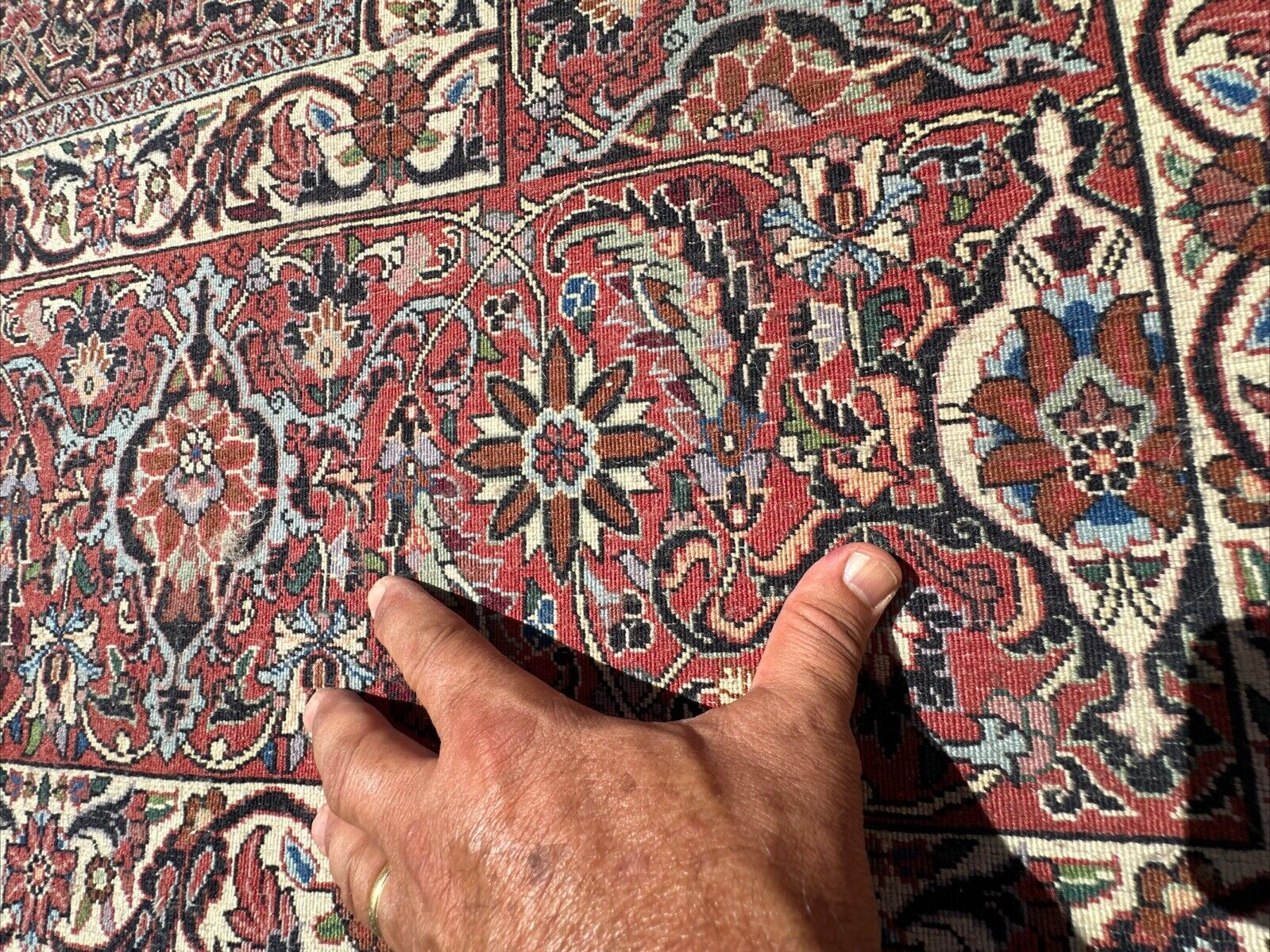 Auth: 80's Kurdish Bidjar SUPER FINE Iron Rug A Masterpiece! 12x16 gallery