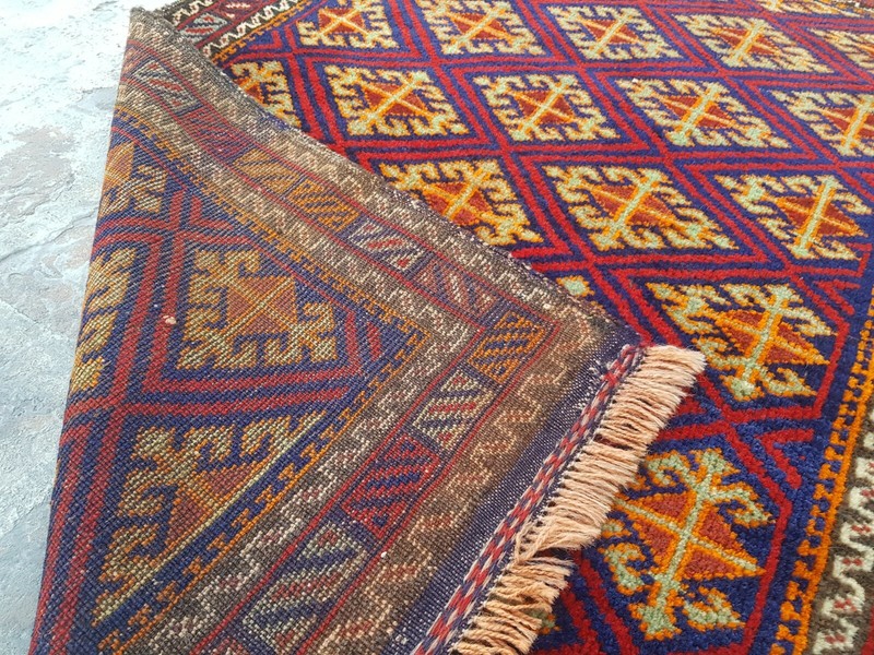 3'7"×2'5" ft Afghan vintage Rug Best Tribal Baloch Rug Oriental Wool Rug mini gallery