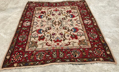 Vintage Handmade Traditional Turkish Floral Wool Kilim Rug 242×205 cm