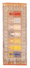 Vintage Hand-knotted Runner Rug 2’11” x 7’5″ Traditional Oriental Silk Carpet