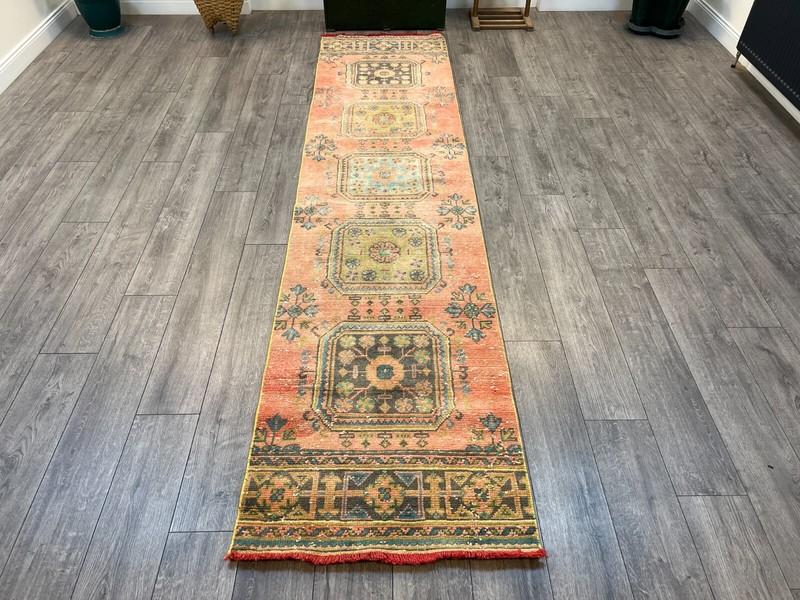 Red Runner Rug, Runner Rug, Handmade Runner Rug, Bohemian Decor, 2.6 x 11.3 ft gallery