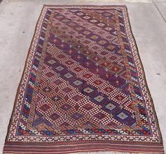 Antique Caucasian Tribal Hand Knotted Wool Veg. Dyes Oriental Rug 5’x10′