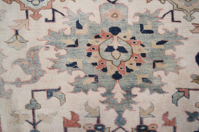 13x19 Antique Traditional Geometric Handmade Area Rug Ivory 406cm x 570cm c.1920 gallery