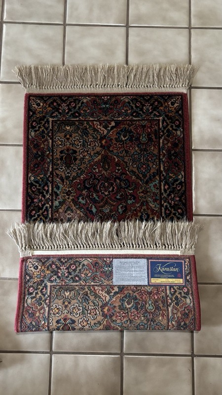Karastan Rug 2x4 Multicolor Panel Kirman #717, Original 700 Series, Wool Pile gallery
