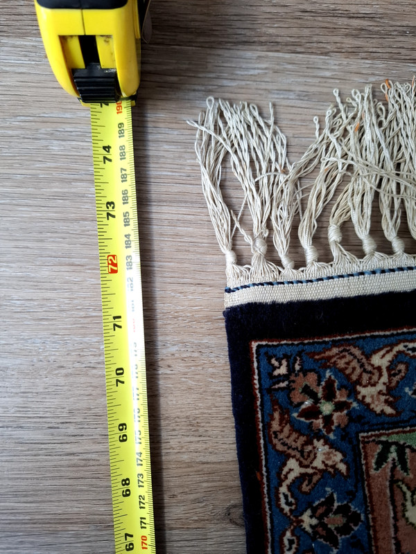 Vintage Arab quality signed Nael Isfahann silk rug Tree of life 170cm/108cm gallery