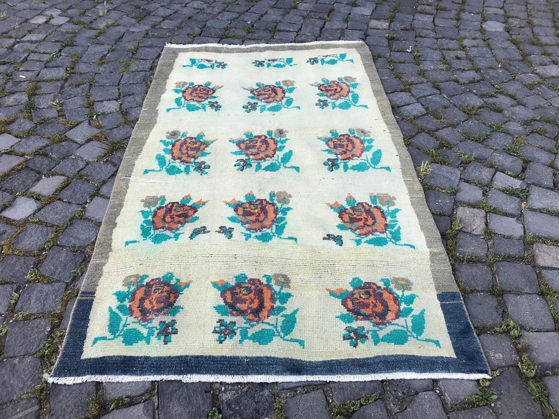 Handmade Rug Turkish Area Rug Vintage Rug Oushak Rug Antique Rug Bohemian Rug gallery
