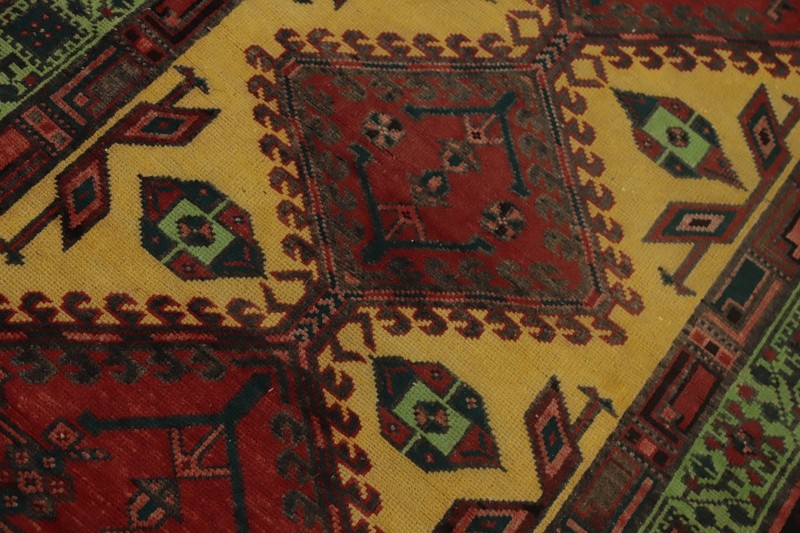 Gold/ Green Vintage Wool Traditional 11 ft Runner Rug Hand-knotted 3x11 ft gallery