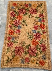 Vintage Mid-Century Scandinavian: Long-Pile Rya Shags, Traditional Rug (3×5 ft.)