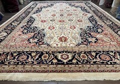 Large Palace Sized Stark Carpet 13×19, Traditional Wool Handmade Rug, Beige