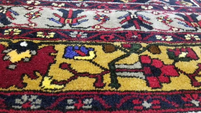 Antique 1900-1939's Natural Dye Tribal Rug 4'2" × 9' gallery