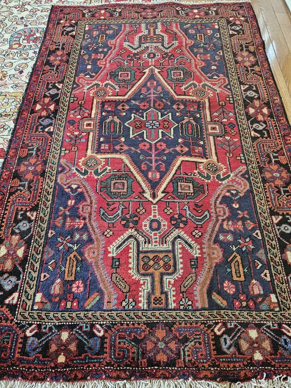 4.2 x 6.5 ANTIQUE KAZAK VINTAGE HERIZ RUG CAUCASIAN SERAPI OUSHAK SHIRVAN KULA gallery