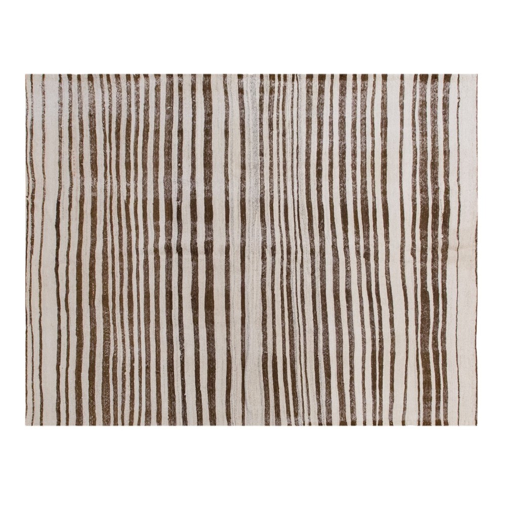 1960s Handmade Minimalist Turkish Kilim 175x220 cm | 5.7×7.2 ft | Vintage 60+ Yr