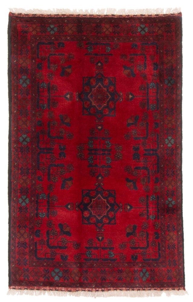Traditional Vintage Hand-Knotted Area Rug 2'8" x 4'2" Oriental Wool Carpet