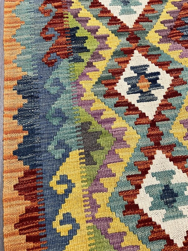 Vintage Kilim Traditional Hand Made Oriental Wool Kilim 5ftx3.2ft 193cmx102cm gallery