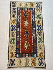 3×6 ft Traditional Tribal Handwoven Modern Geometric Bedroom Turkish Wool Kilim