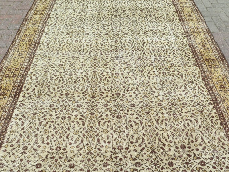 Vintage Anatolia Carpet, Distressed Rug Floor Carpet Handmade Large Rug 81"x120" gallery