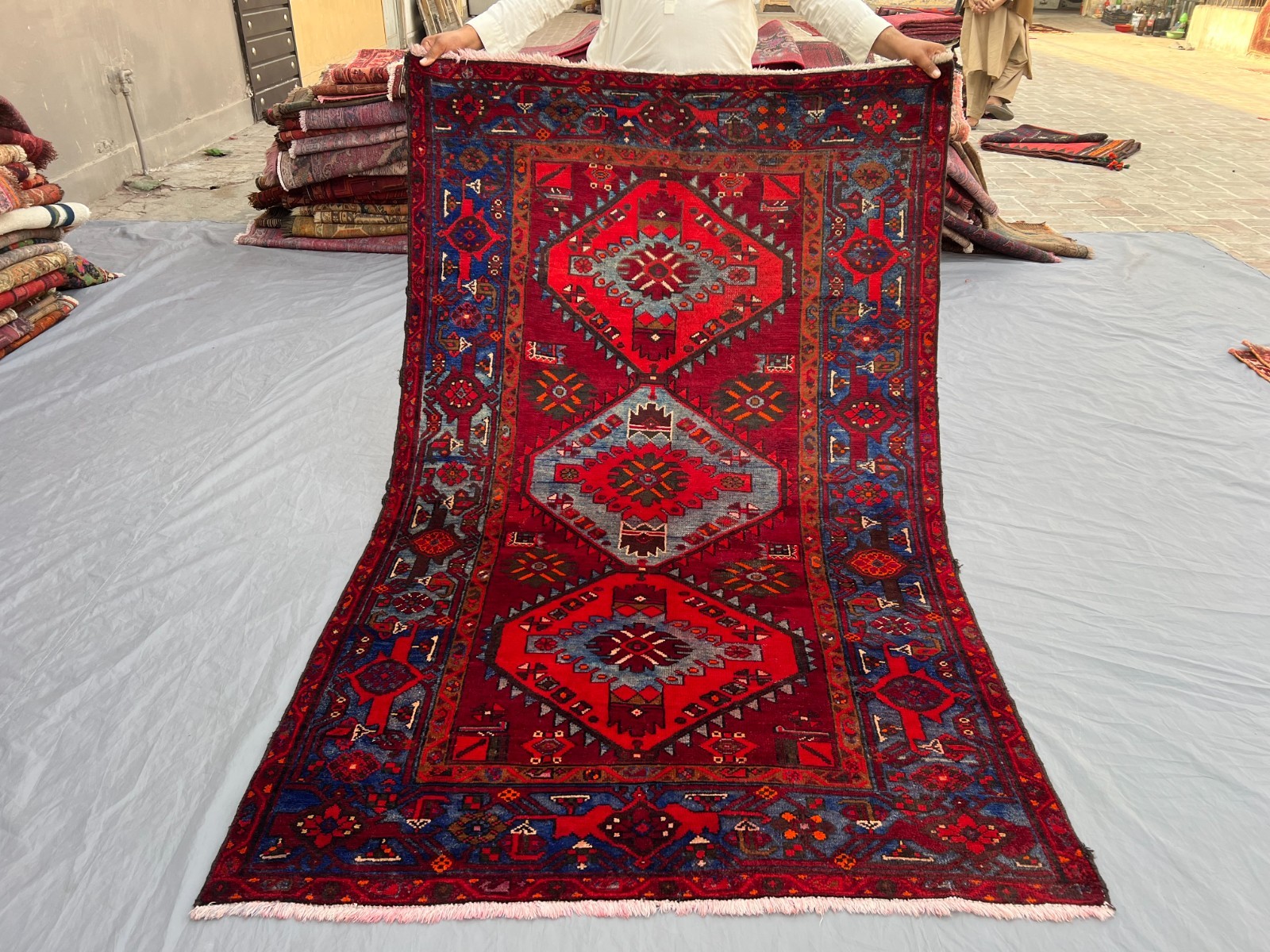 4'2 x 6'9 ft Vintage Turkish-Inspired Medallion Design Soft Wool Rug Bedroom Rug gallery
