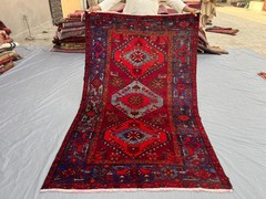4’2 x 6’9 ft Vintage Turkish-Inspired Medallion Design Soft Wool Rug Bedroom Rug