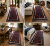 OLD,ANTIQUE CAUCASIAN DESIGN IN SIZE 4'1"×12" VERY RARE KAZAK,VILLAGE DESIGN RUG gallery