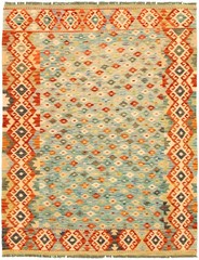 Vintage Hand Woven Area Rug 4’10” x 6’4″ Traditional Wool Oriental Carpet