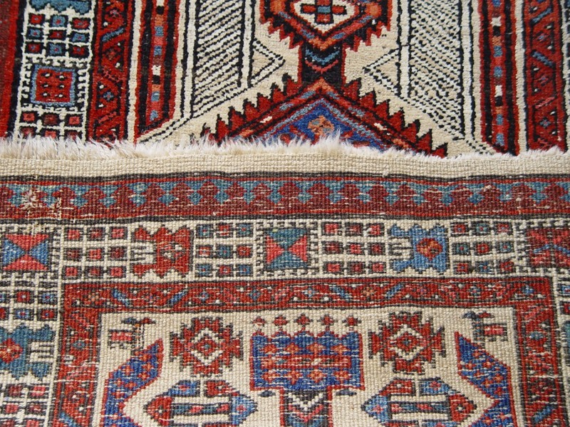 Antique Sarabb Herizz Tribal Hand Knotted Wool VEG, Dyes Oriental Rug 3' x 6' gallery
