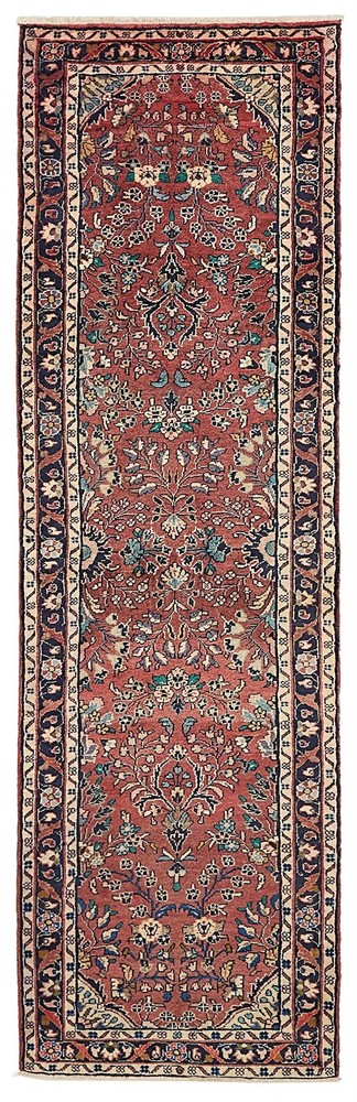 2'8" x 9'0" Vintage Hand-knotted Runner Rug Traditional Oriental Wool Carpet