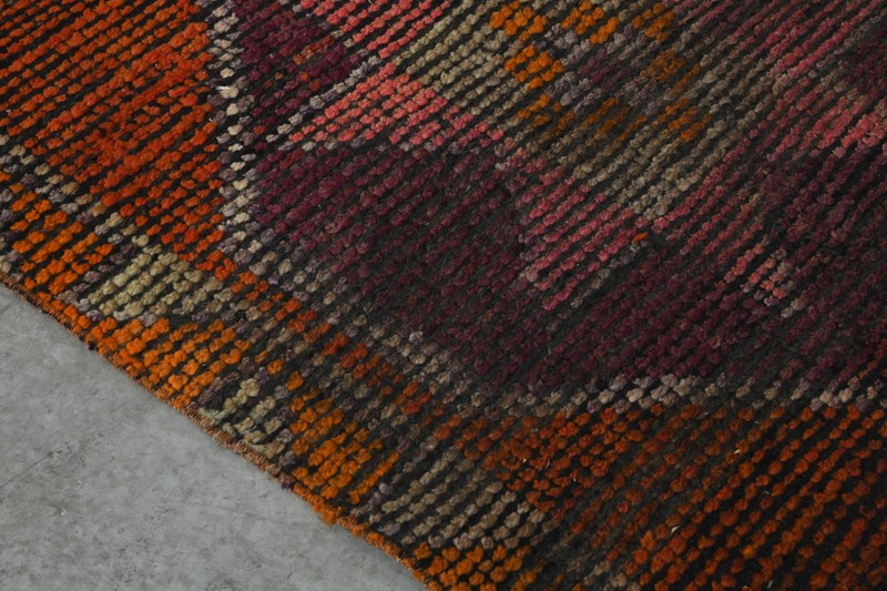 3x9 runner rug, handmade vintage turkish rug runner, neutral oushak rug,331 gallery
