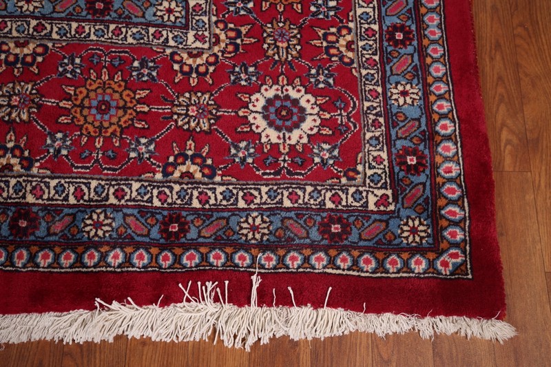 Excellent Navy Blue/ Red Tebriz Dining Room Rug 10x13 Handmade Traditional Rug gallery