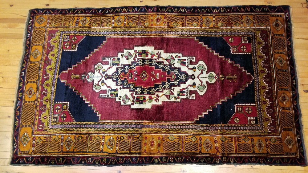 Antique 1900-1930's Turkish Tribal Rug 4'5 × 7'6"