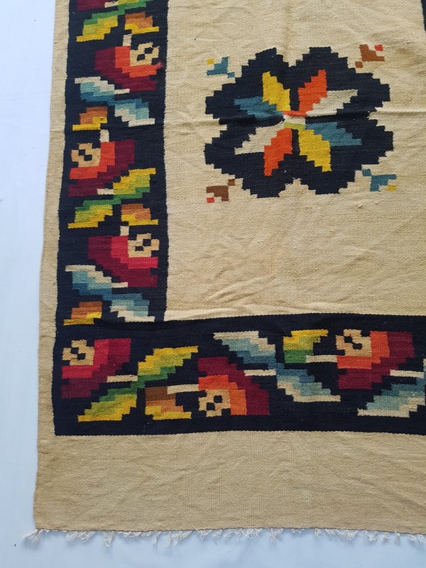 Vintage Handmade Traditional Native American Kilim Floor Rug Carpet 190x125 cm gallery