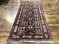 Per’sian Wide Runner Rug 4.8 x 10 Perpedil Caucasian Rug Antique Handmade Wool