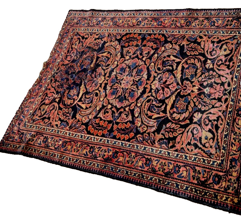 3'6"x5''6" ANTIQUE HAND KNOTTED CAUCASIAN TABRIZI SERAPE TRIBAL WOOL MUTED RUG gallery