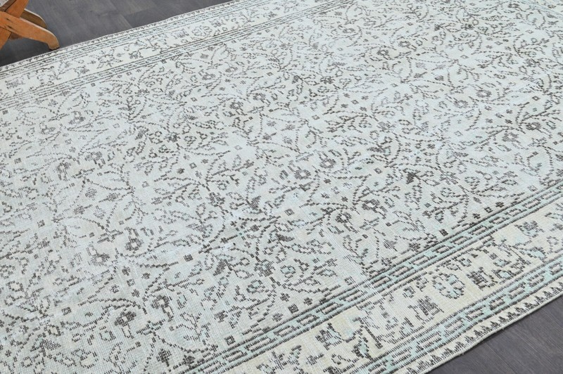 Oushak Turkish Vintage Rug 6x9 Kilim Rug Anatolian Handmade Boho Decor BEIGE gallery
