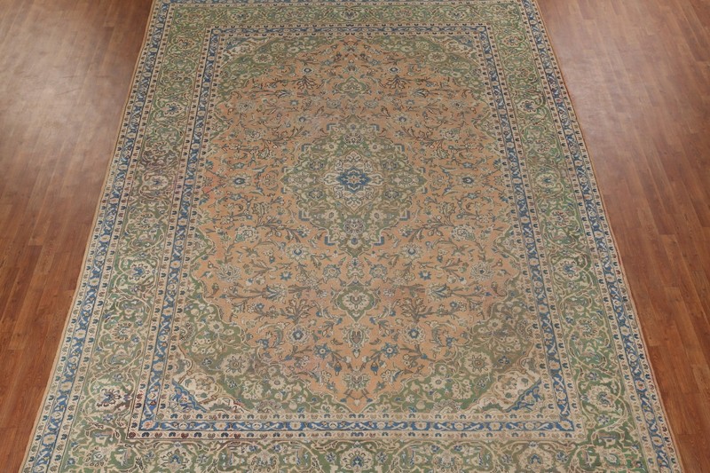 Orange Traditional Vintage Area Rug 10x13 Handmade Wool Floral for Living Room gallery