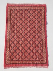 Fine Vintage Traditional Hand Made Oriental Wool Beige Pink Kilim 113x76cm