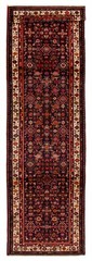 Vintage Hand-knotted Runner Rug 3’5″ x 12’8″ Traditional Oriental Wool Carpet