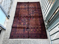 4×6 Ft Afghan Tribal Wool Area Rug Traditional Antique Turkmen Geometric Carpet