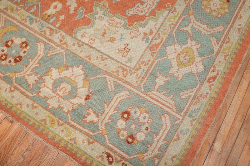 Antique Gorgeous Turkish Oushak Ushak Rug Size 11''7''x15'6'' gallery
