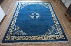 Antique Chinese Peking Art Deco Rug 7’9″x9’6″