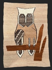 Vintage 1970s Handmade Woven Peruvian 100% Wool Rug 48″ x 68″ Tapestry