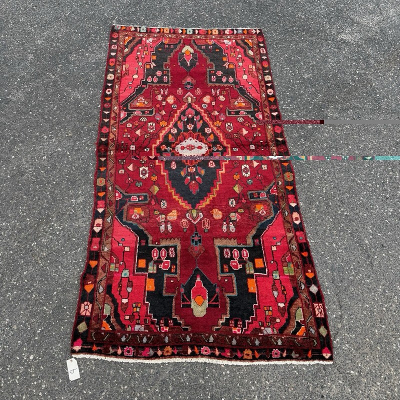 Antique Persian Hand Knotted Wool Rug 4’ x 9’5” Tribal Oriental Runner Carpet gallery