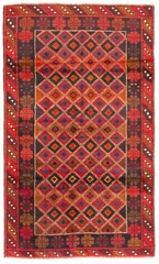Vintage Hand-Knotted Carpet 3’8″ x 6’4″ Traditional Oriental Wool Area Rug
