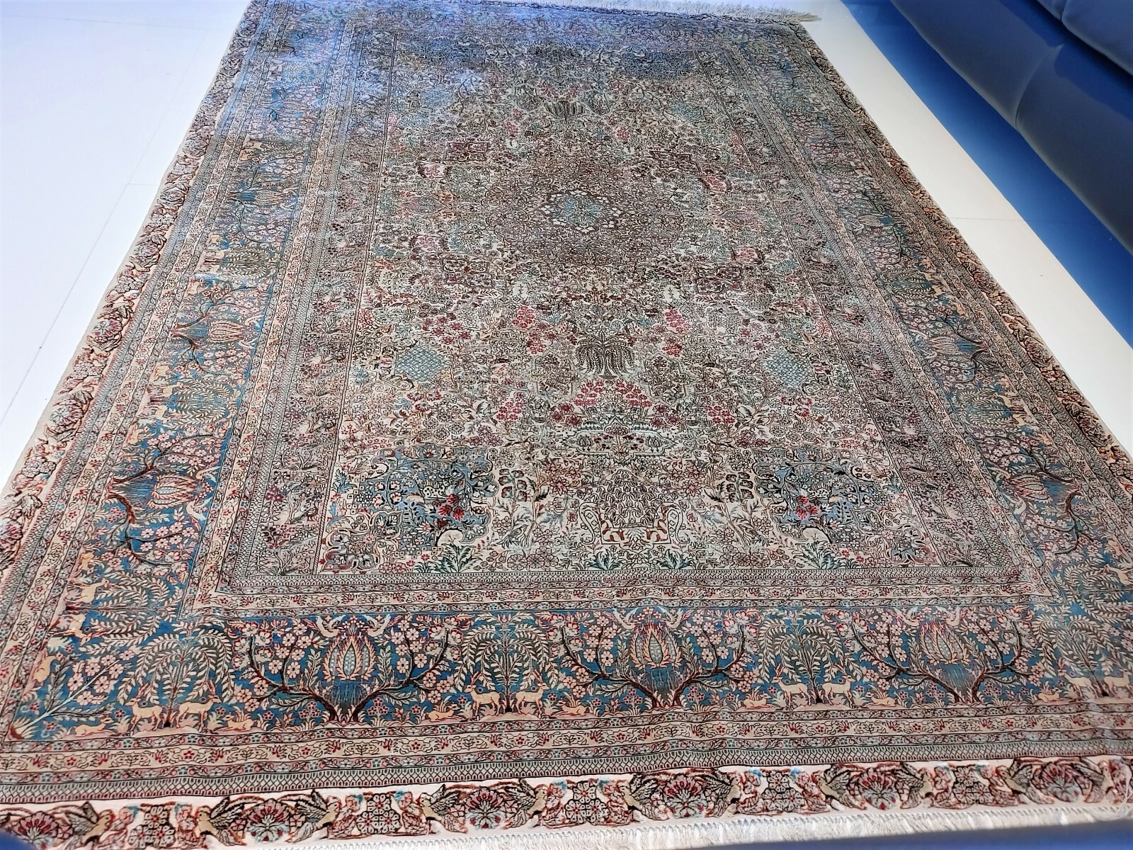 FINEST ANTIQUE HANDMADE 100% NATURAL SILK CHINESE RUG 3,000,000 KNOT/SQM 72X49" gallery