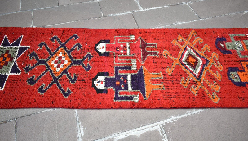 Vintage Turkish Runner Rug 34'' x 119'' Herki Hallway Rug Hand Knotted Area Rug gallery