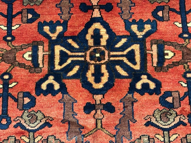 Vintage Bakhtiari Tribal Oriental Area Rug 4x6 Hand Knotted Wool Red Geometric gallery